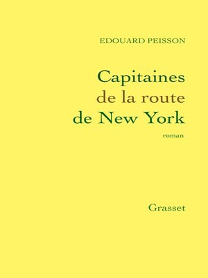 cover image of Capitaines de la route de New York